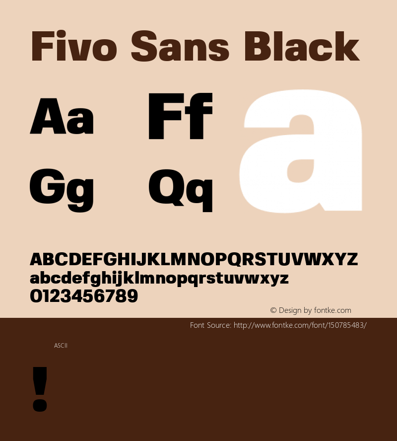 FivoSans-Black 1.0; ttfautohint (v1.4.1)图片样张