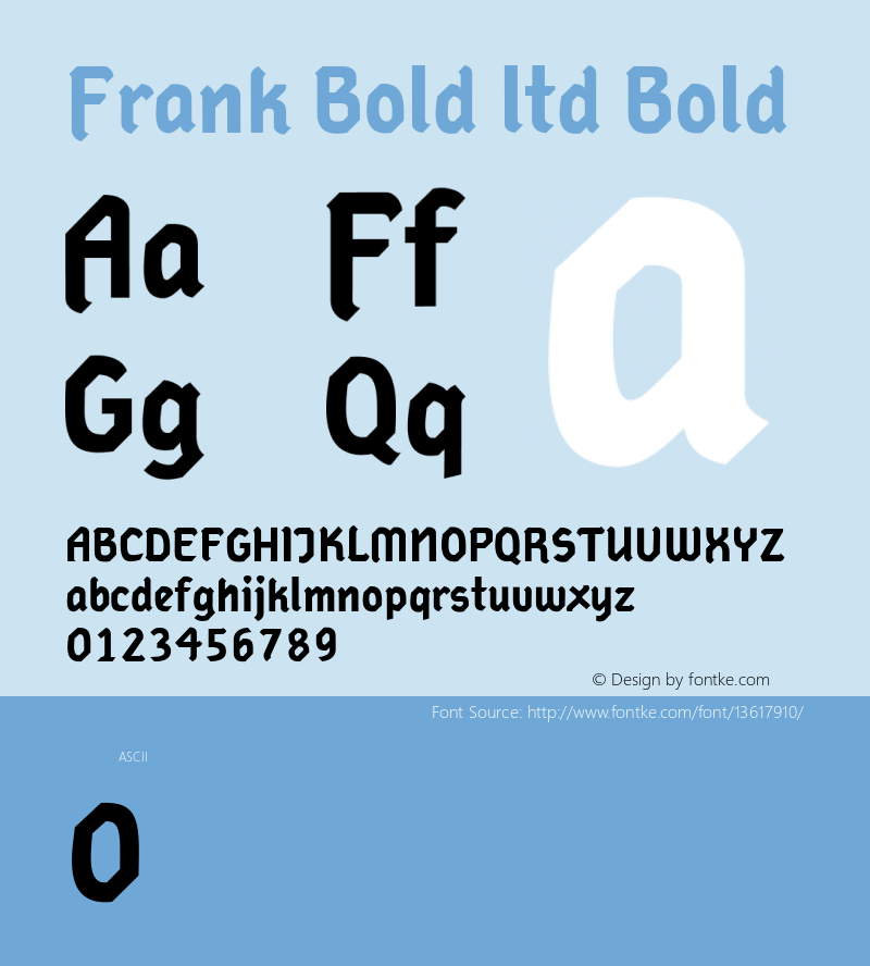 Frank Bold ltd Bold Version 1.000图片样张