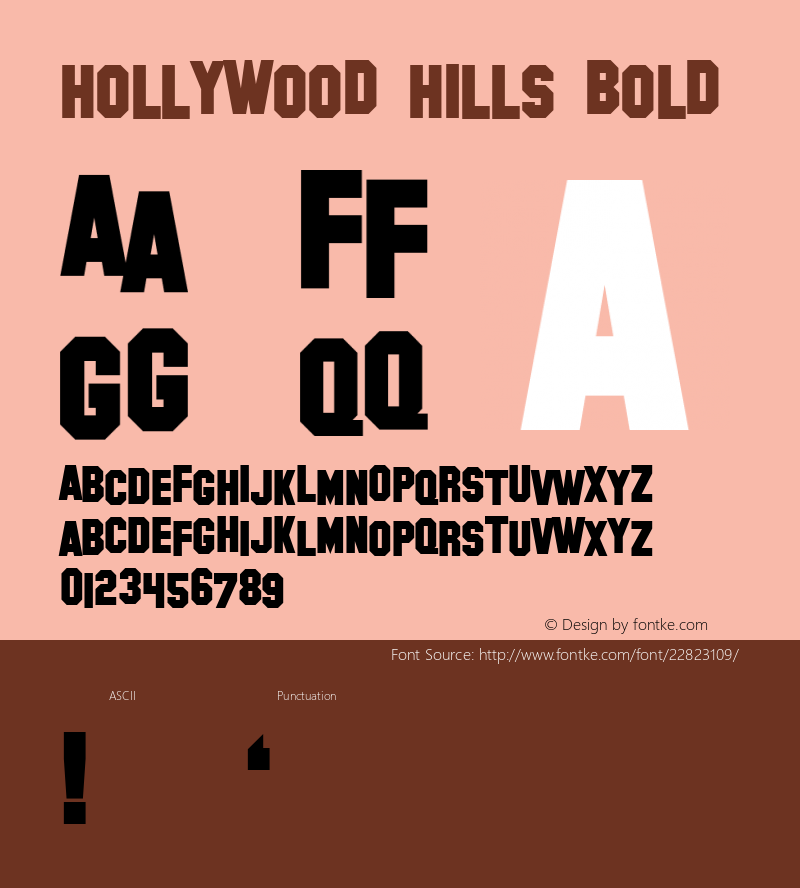 Hollywood Hills Bold 1.0图片样张