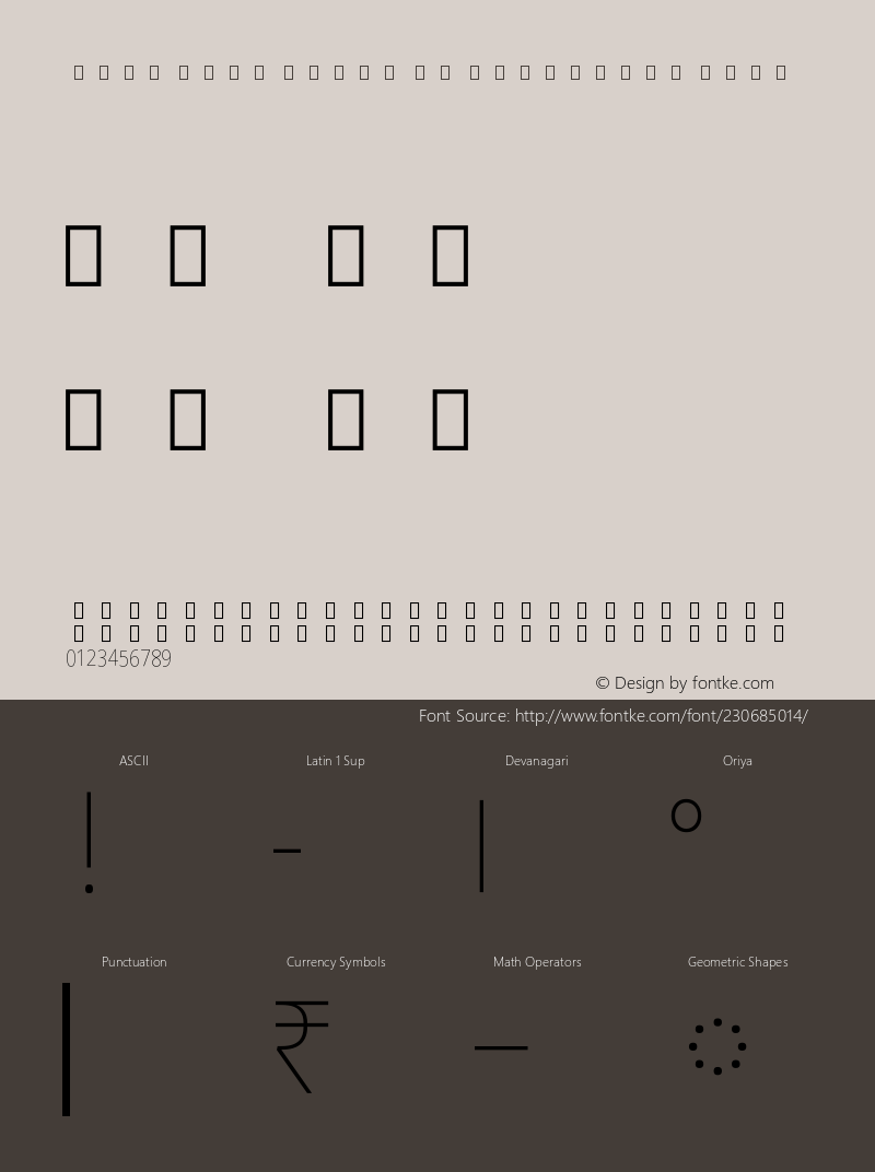 Noto Sans Oriya UI Condensed Thin Version 2.000图片样张