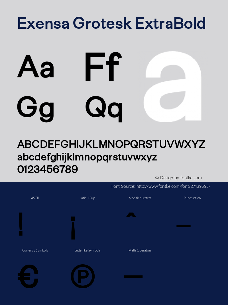 Exensa Grotesk ExtraBold Version 1.000;PS 001.000;hotconv 1.0.88;makeotf.lib2.5.64775图片样张