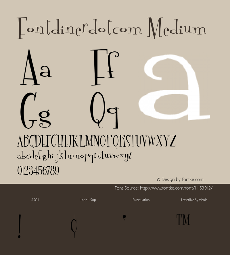 Fontdinerdotcom Medium Version 001.000图片样张