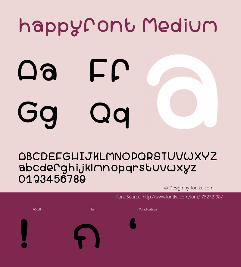 happyfont Version 001.000图片样张