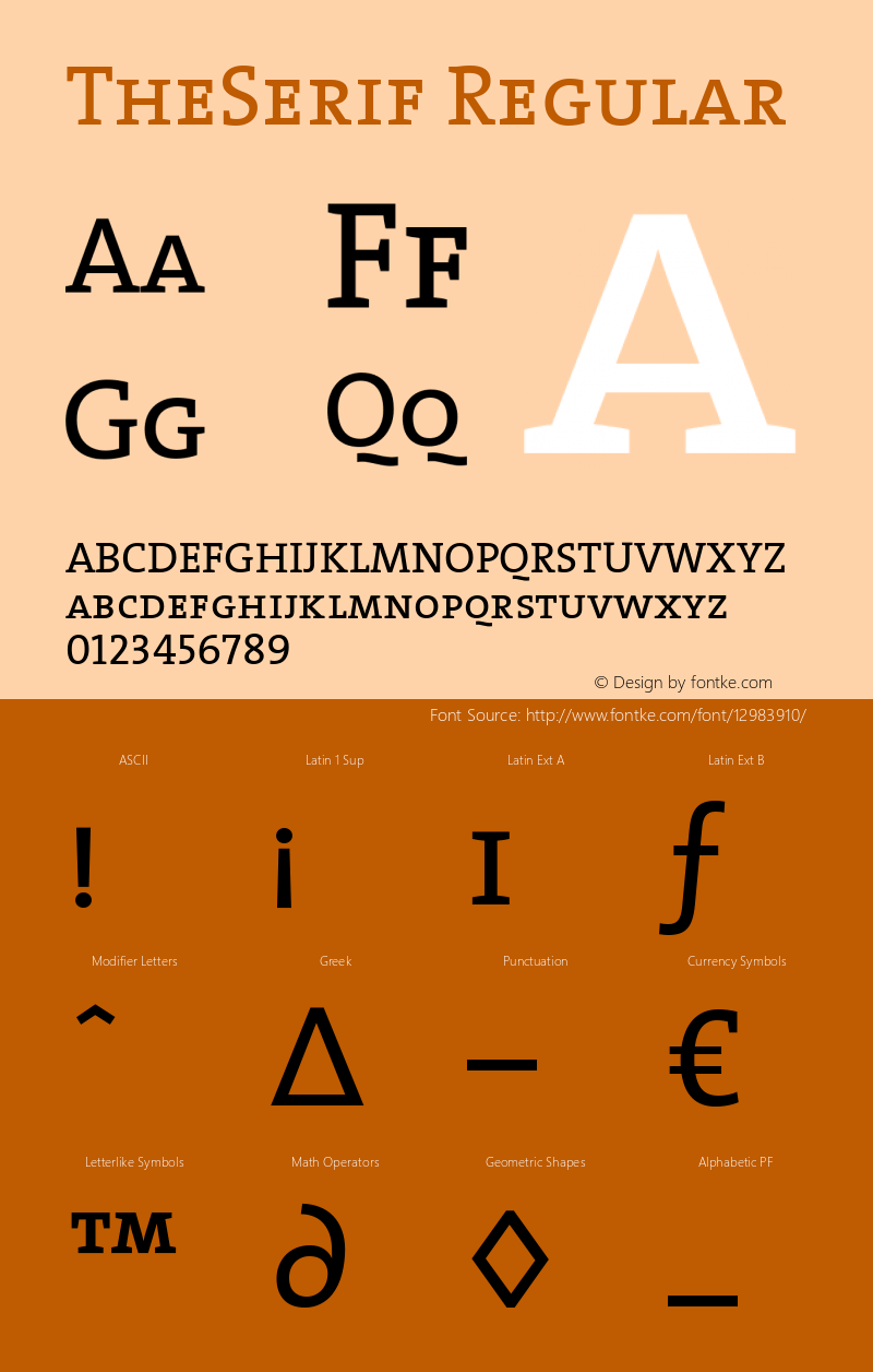 TheSerif Regular 1.0图片样张