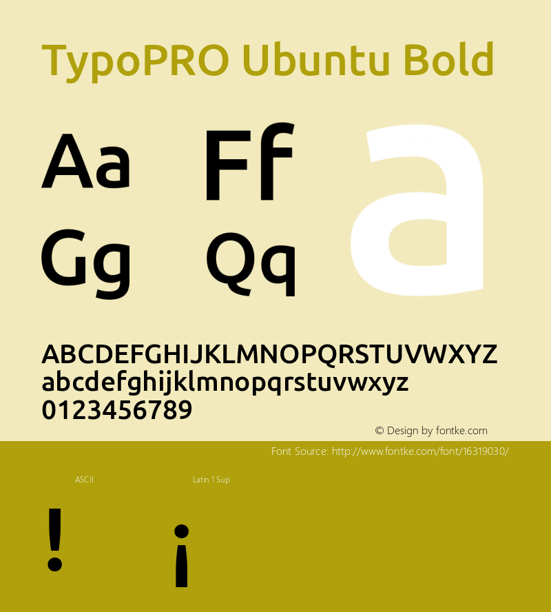 TypoPRO Ubuntu Bold 0.83图片样张