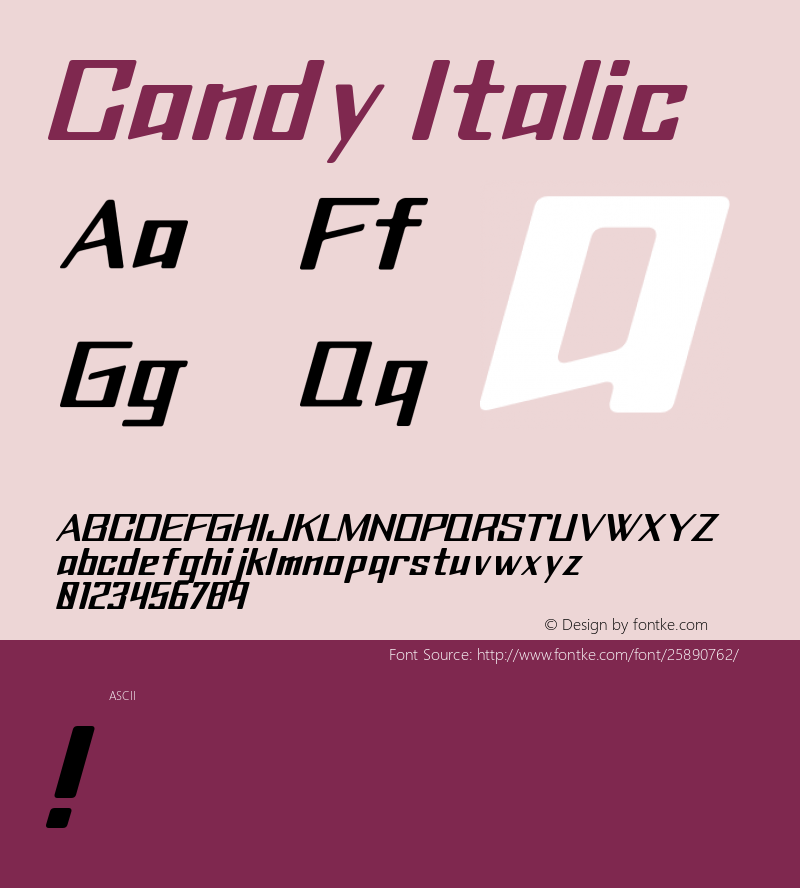 CandyItalic Version 001.000图片样张