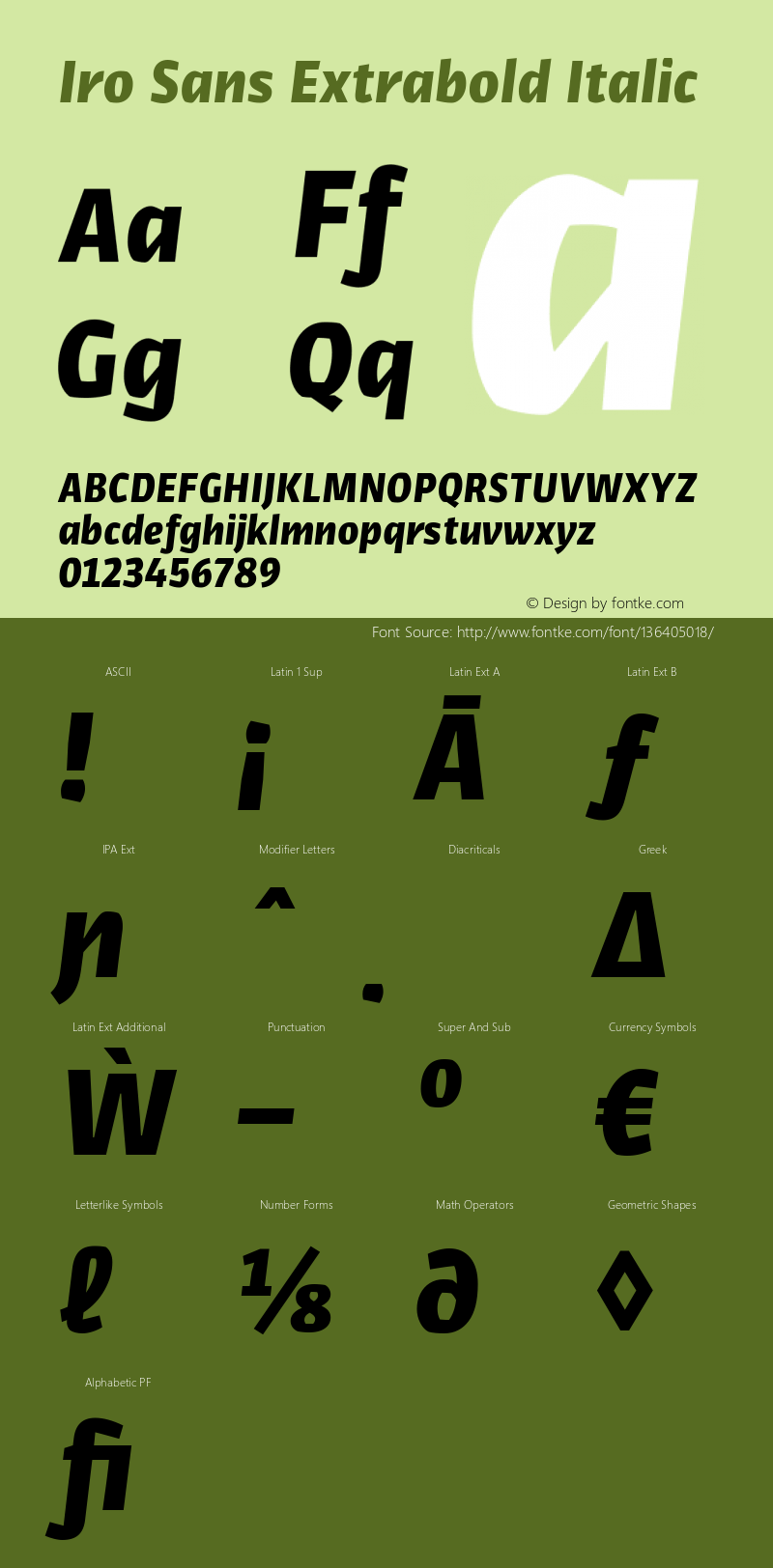 Iro Sans Extrabold Italic Version 2.001图片样张