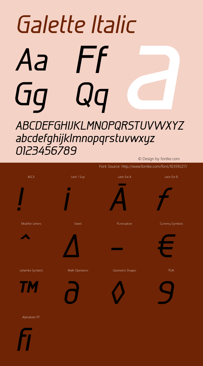 Galette Italic Version 1.005图片样张