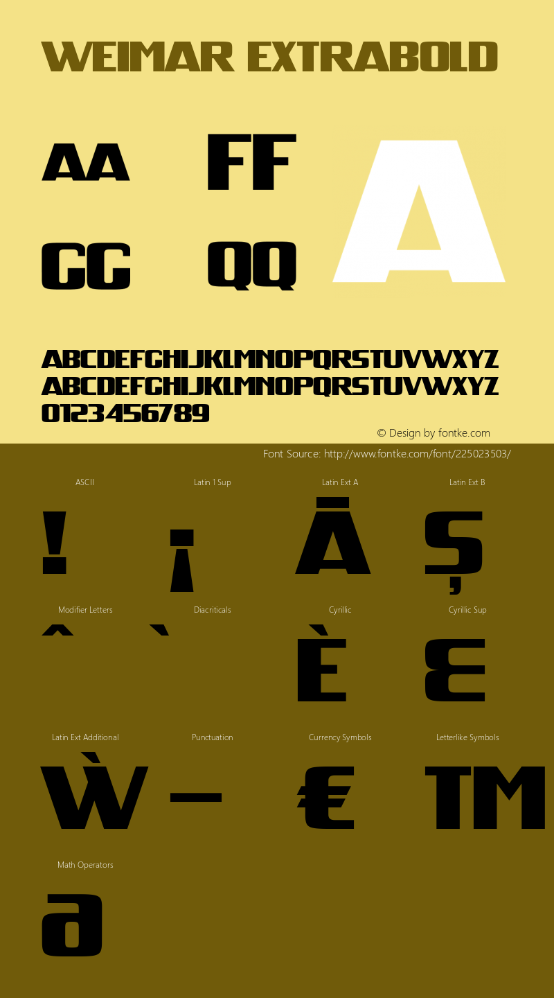 Weimar ExtraBold Version 1.006图片样张