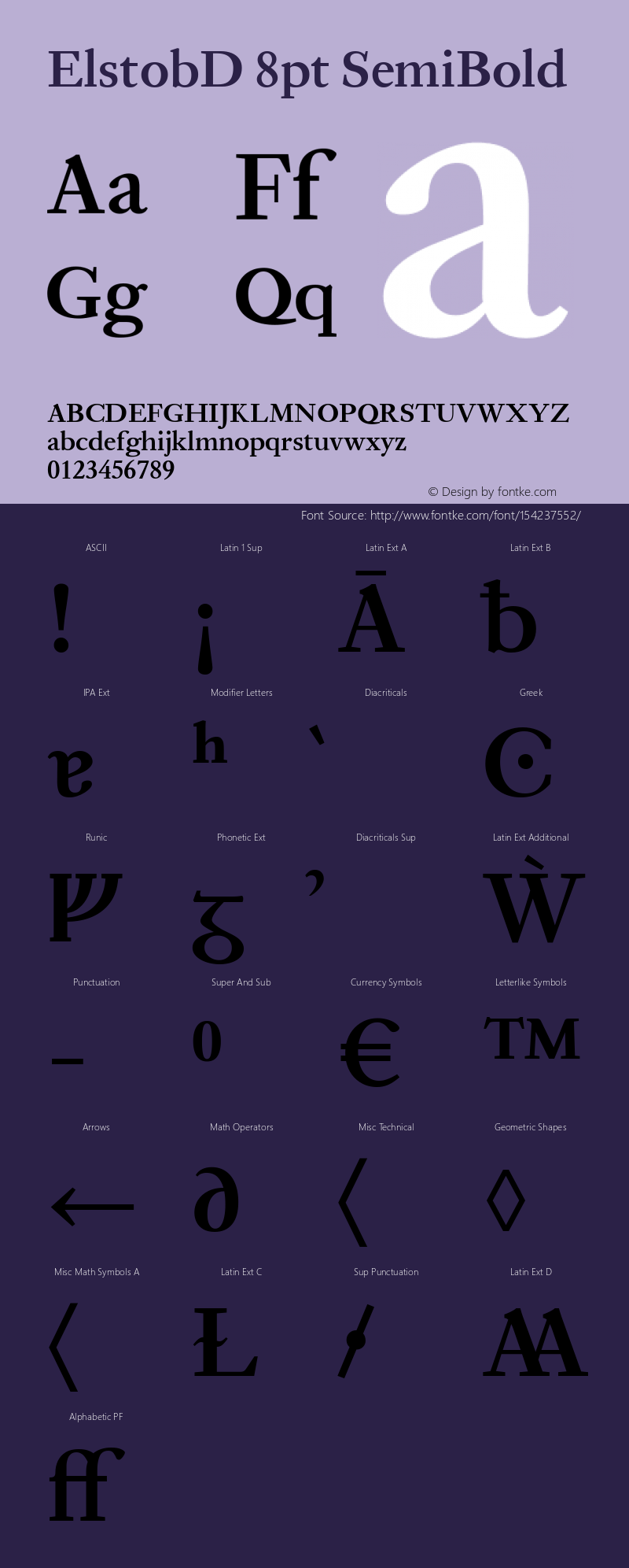 ElstobD 8pt SemiBold Version 1.013; ttfautohint (v1.8.3)图片样张