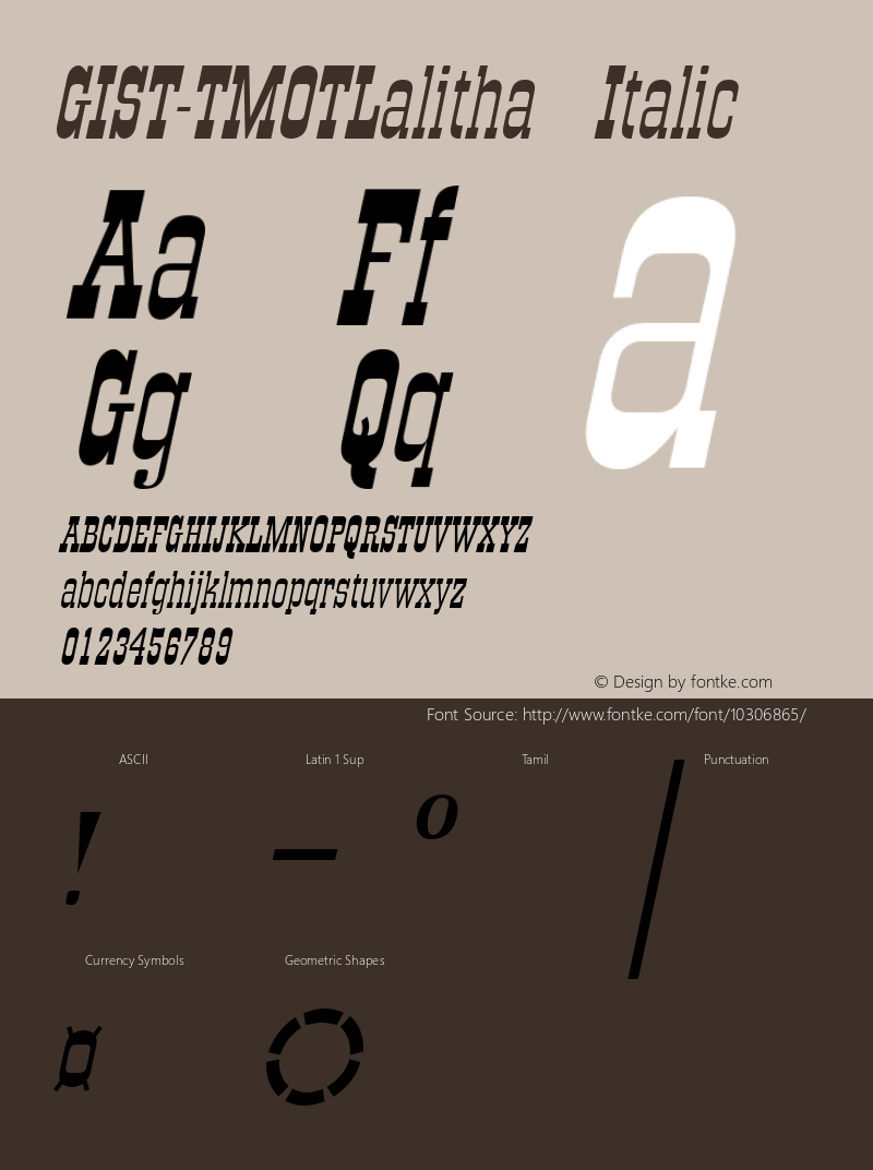 GIST-TMOTLalitha Italic 9.0图片样张