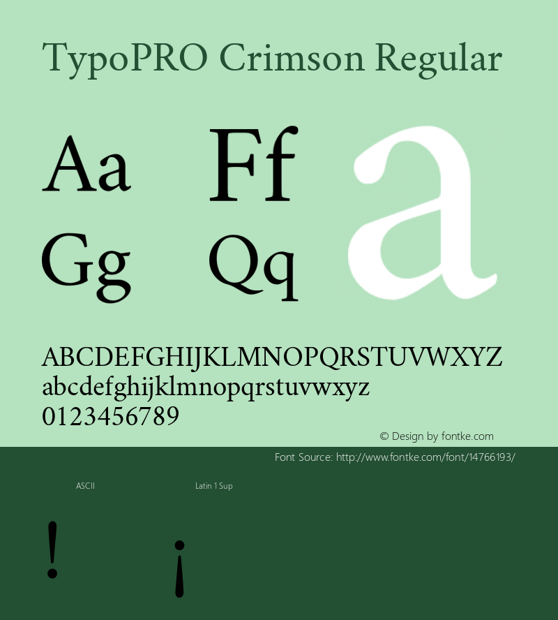 TypoPRO Crimson Regular Version 0.8图片样张