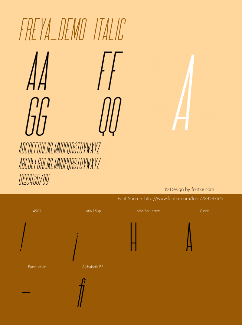 Freya_DEMO Italic Version 1.000图片样张