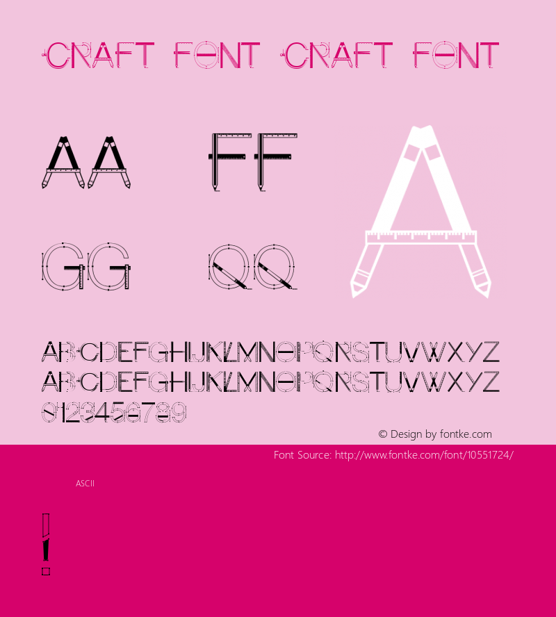 Craft Font Craft Font Unknown图片样张