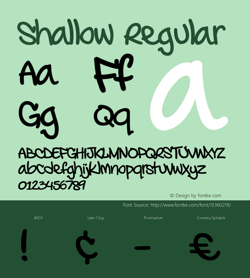 Shallow Regular Version 1.000 2005 initial release图片样张