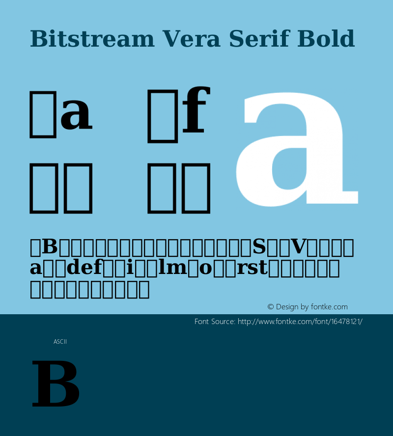 Bitstream Vera Serif Bold Release 1.10图片样张