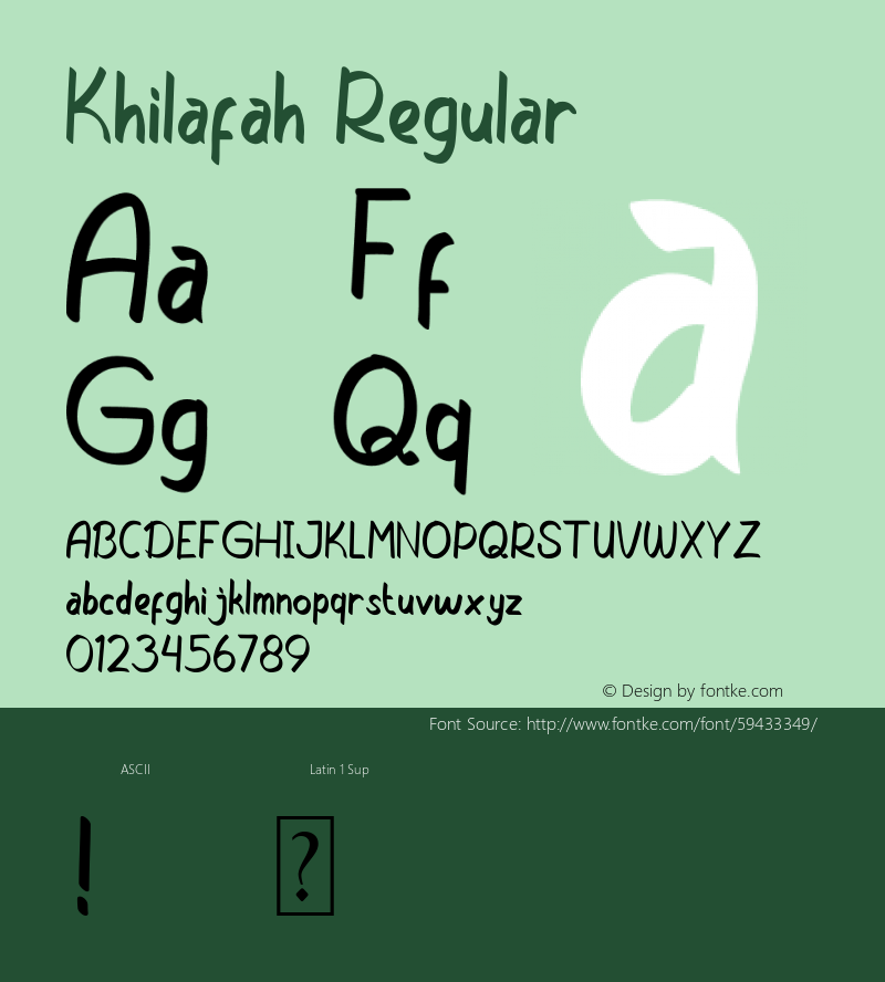 Khilafah Version 1.00;March 26, 2020;FontCreator 12.0.0.2563 64-bit图片样张
