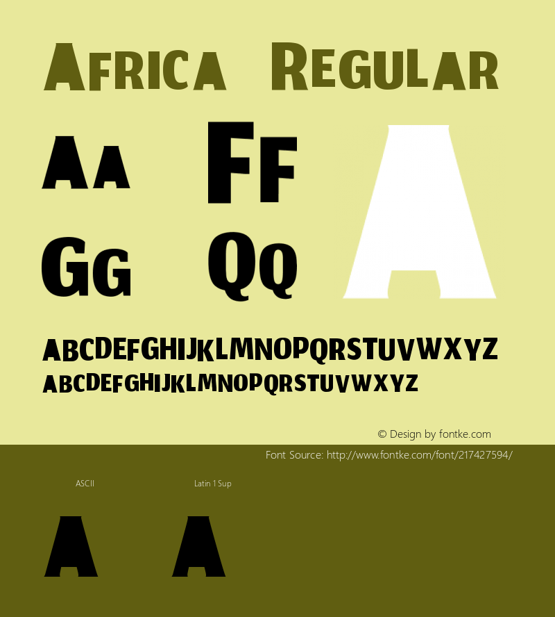 Africa Version 1.003;Fontself Maker 2.3.4图片样张