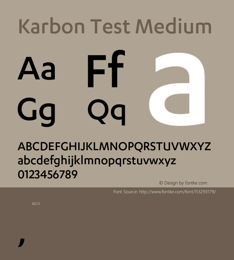 Karbon-MediumTest Version 1.005;PS 001.001;hotconv 16.6.54;makeotf.lib2.5.65590;0图片样张