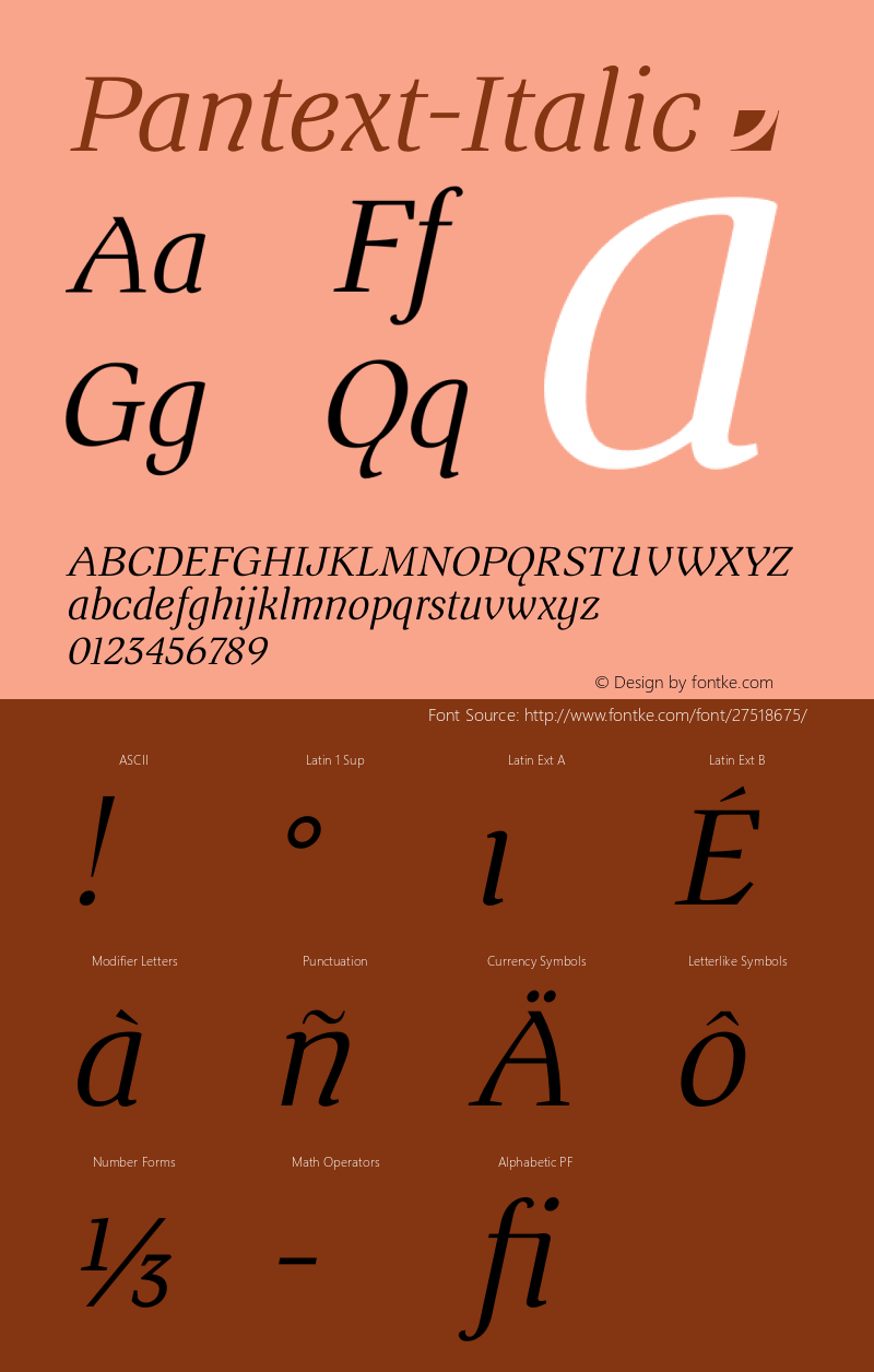 ☞Pantext-Italic Version 1.000;com.myfonts.easy.jonahfonts.pantext.italic.wfkit2.version.4oC4图片样张