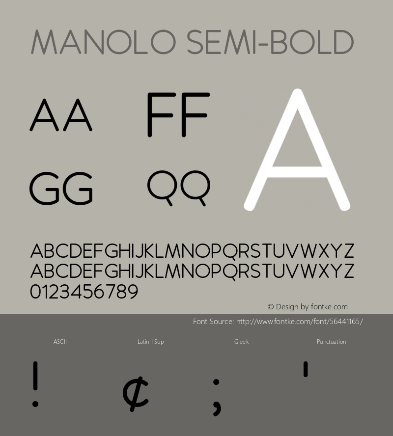 Manolo Semi-Bold Version 1.00;February 23, 2020;FontCreator 11.5.0.2422 64-bit图片样张