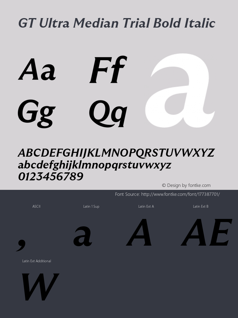 GT Ultra Median Trial Bold Italic Version 1.000;FEAKit 1.0图片样张