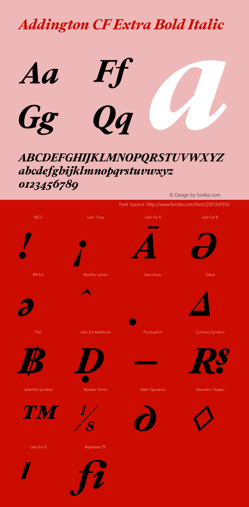 Addington CF Extra Bold Italic Version 2.300;Glyphs 3.1.2 (3151)图片样张