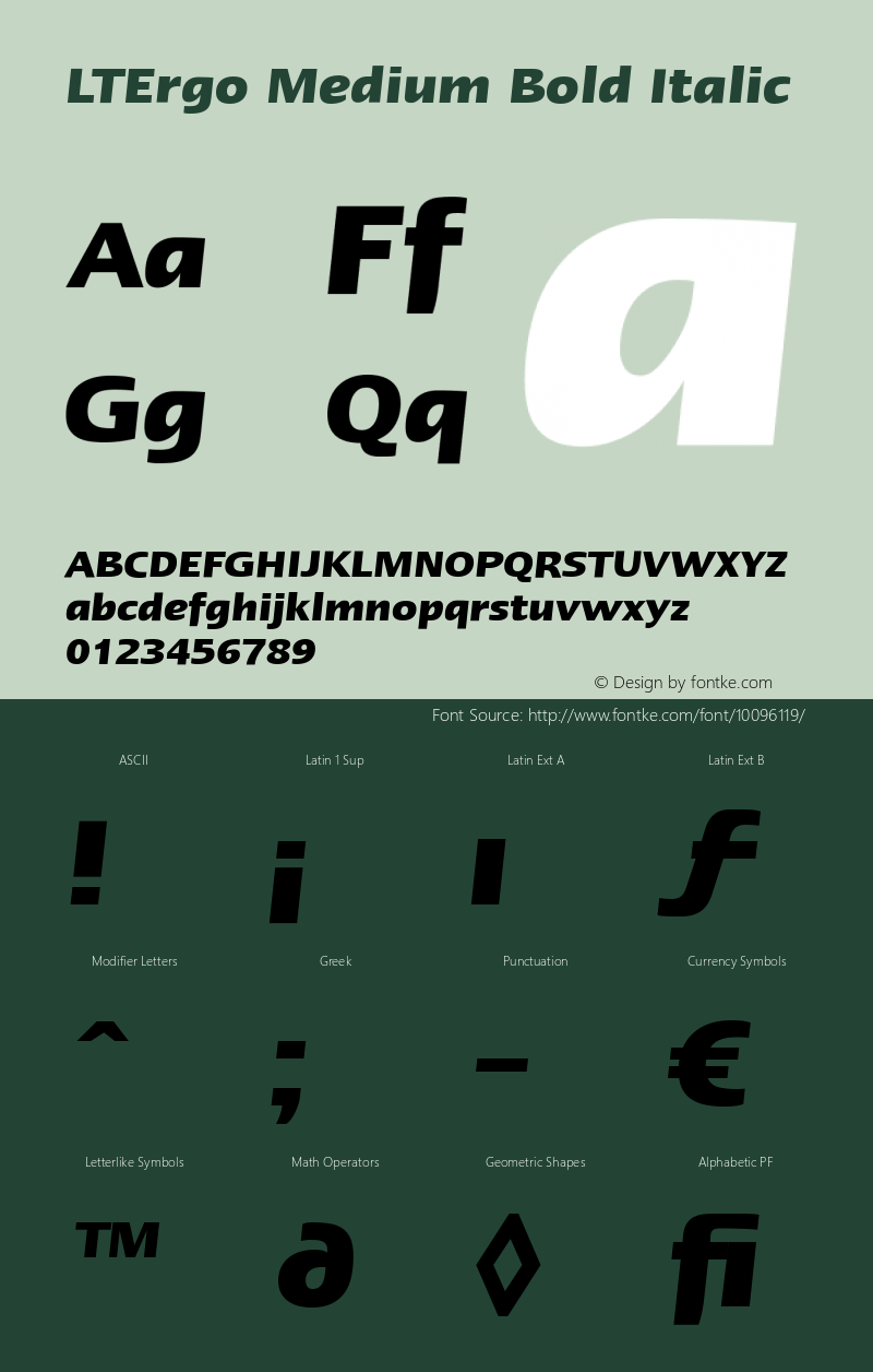 LTErgo Medium Bold Italic Version 2.0图片样张