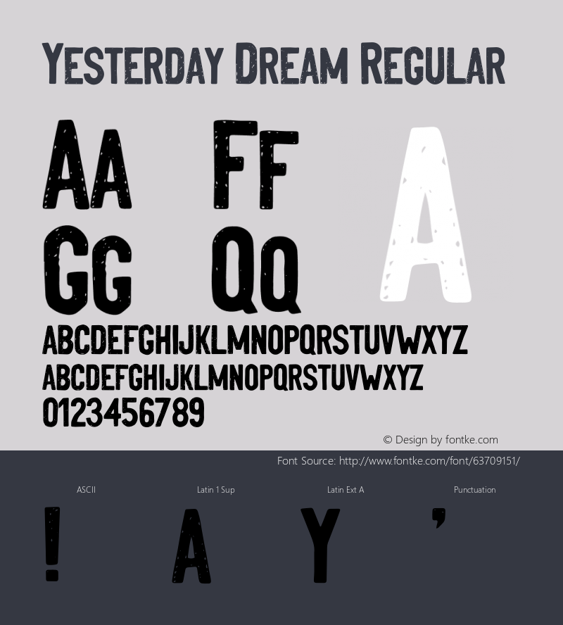 Yesterday Dream Version 1.003;Fontself Maker 3.5.1图片样张