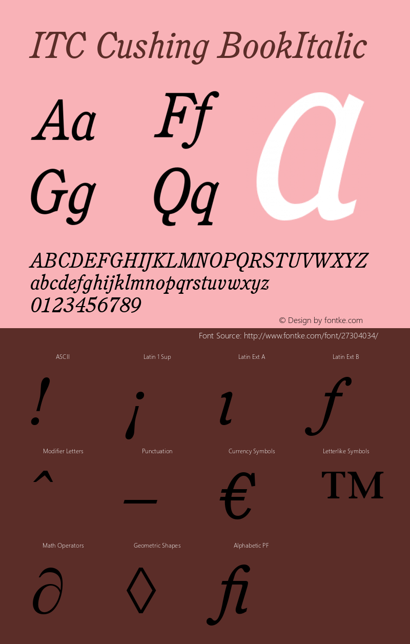 Cushing Book Italic Version 2.00图片样张