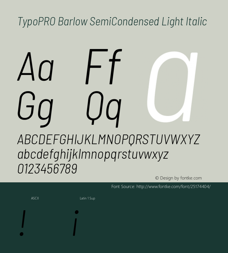 TypoPRO Barlow Semi Condensed Light Italic Version 1.301图片样张