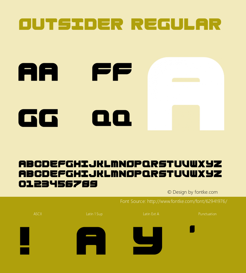 Outsider Version 1.002;Fontself Maker 3.4.0图片样张