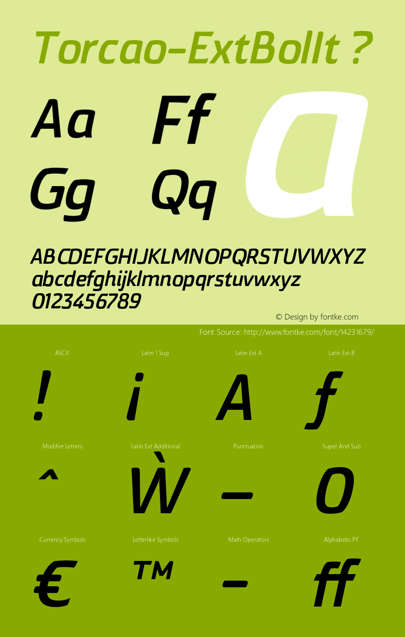 Torcao-ExtBolIt ? Version 1.000;com.myfonts.insigne.torcao.ext-bold-italic.wfkit2.44E9图片样张