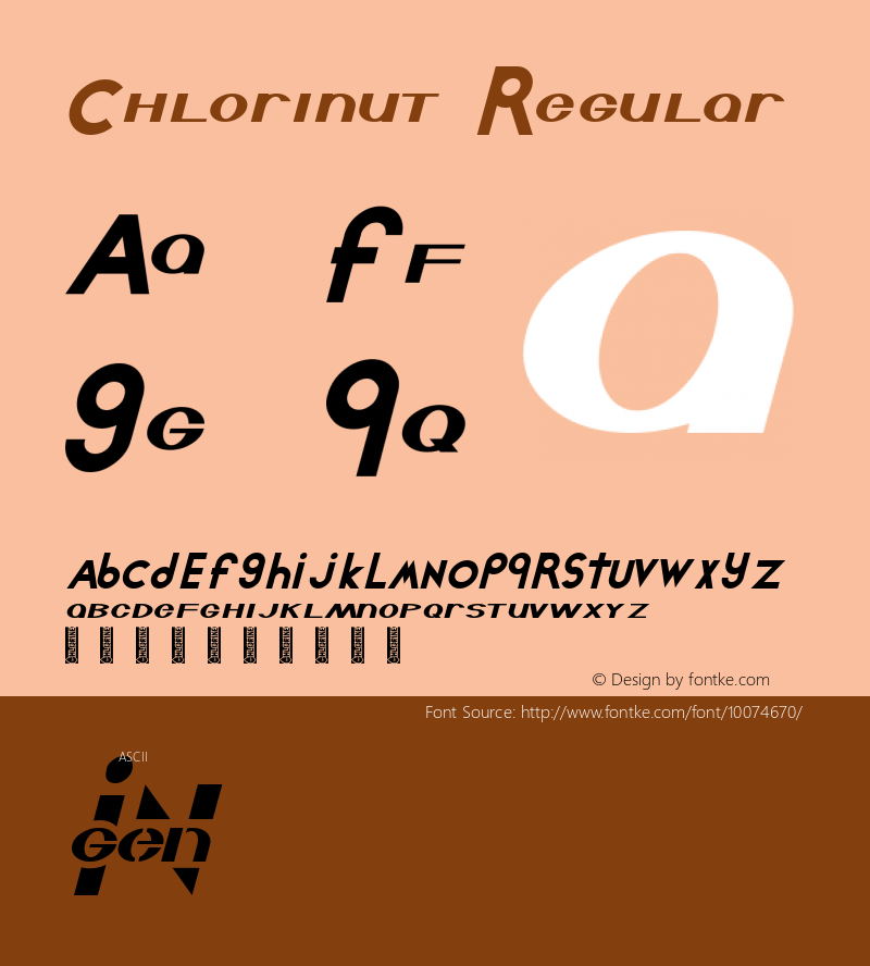 Chlorinut Regular Unknown图片样张