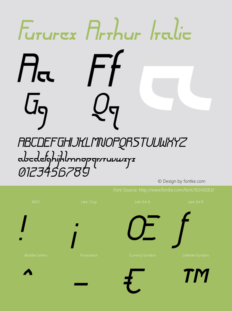 Futurex Arthur Italic Version 1.1 2009图片样张