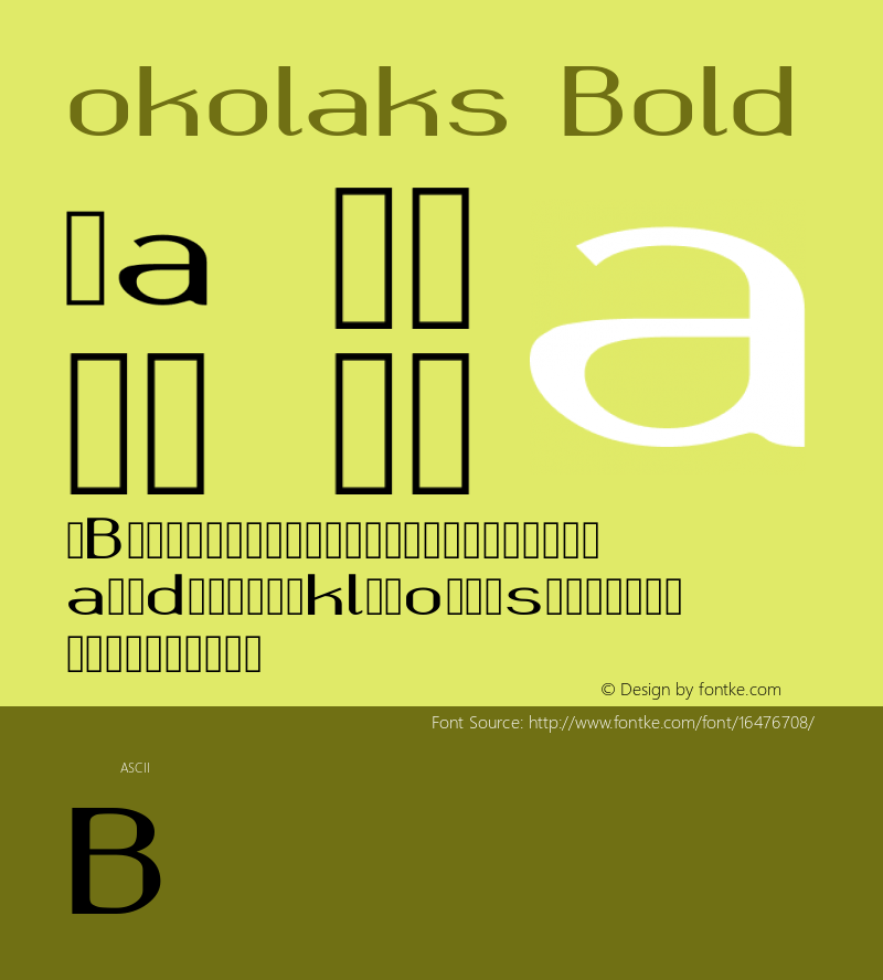 okolaks Bold Version 000.6.0图片样张