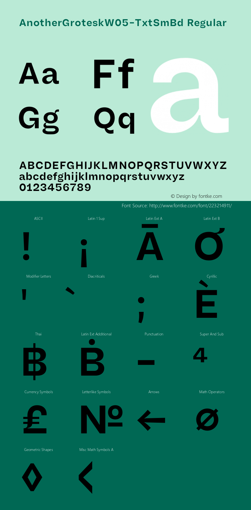 Another Grotesk W05 Txt SmBd Version 1.20图片样张