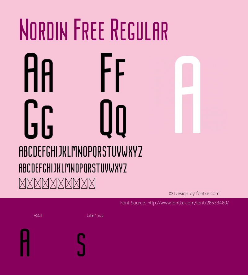 NordinFree-Regular 1.0图片样张