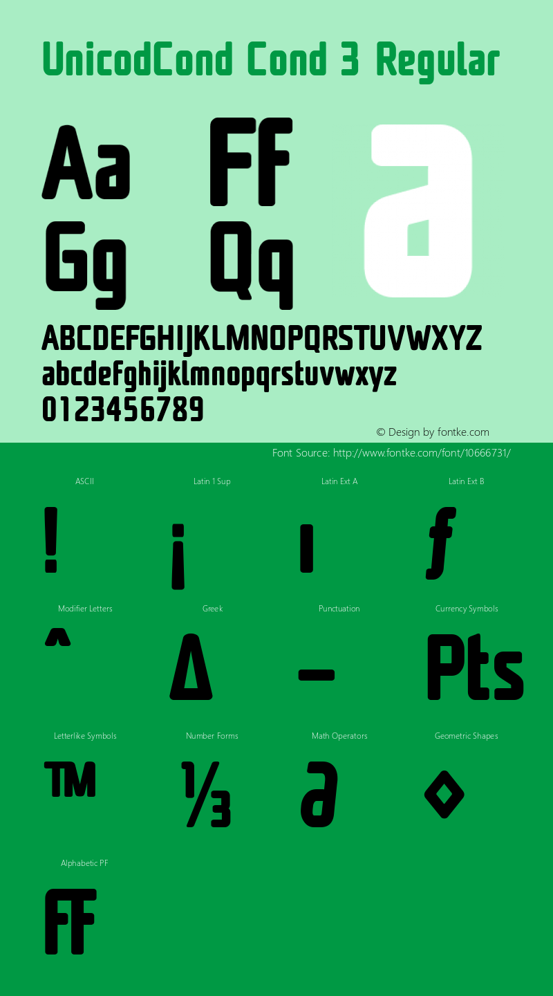 UnicodCond Cond 3 Regular Version 1.000;com.myfonts.easy.mostardesign.unicod-sans.condensed-bold.wfkit2.version.4mfp图片样张