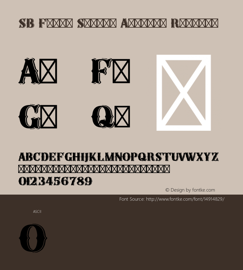 SB Fancy Shadow Artisan Regular Version 1.001;PS 001.001;hotconv 1.0.70;makeotf.lib2.5.58329图片样张