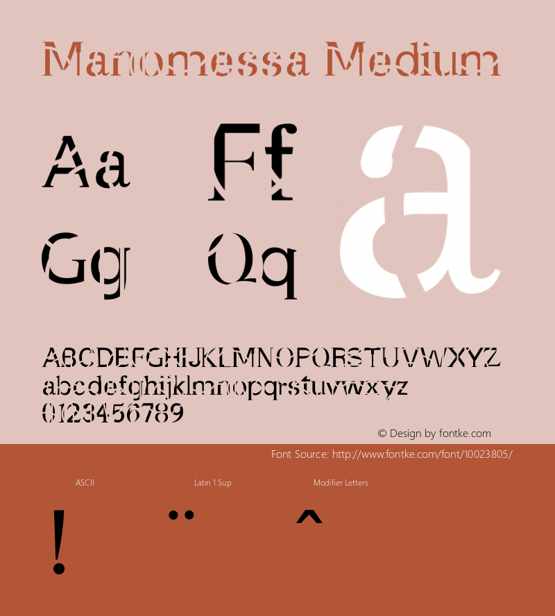 Manomessa Medium Version 1.00图片样张