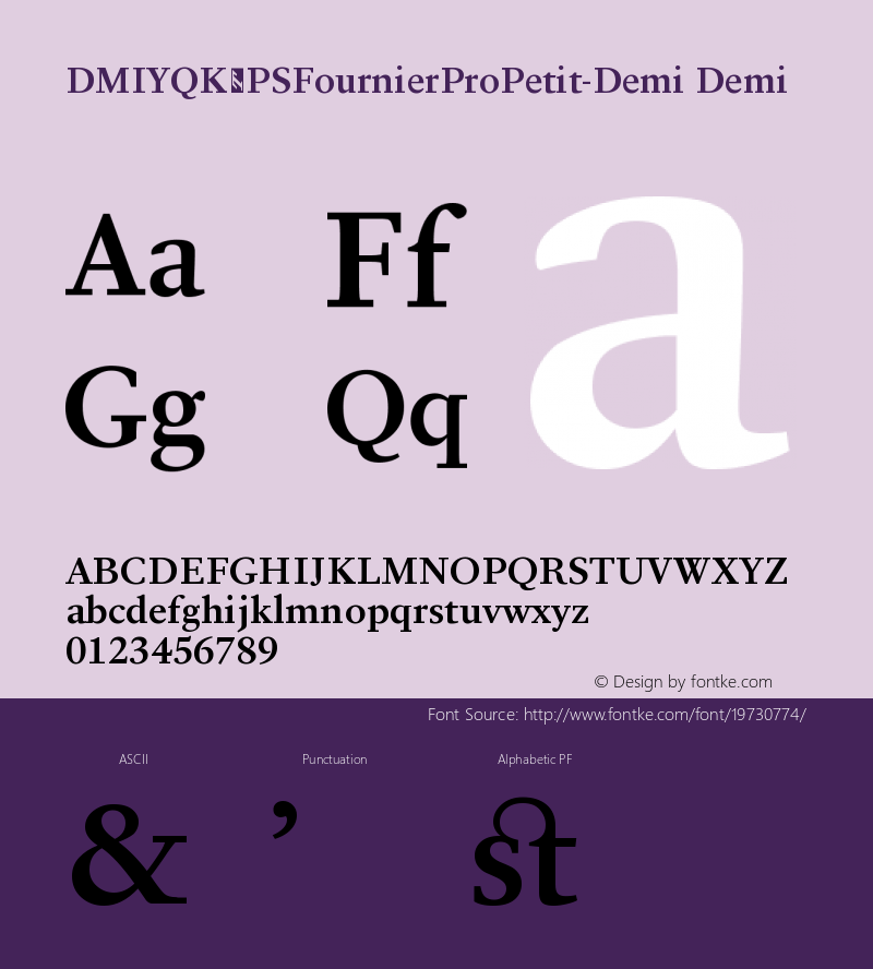 DMIYQK+PSFournierProPetit-Demi Version 1.0图片样张