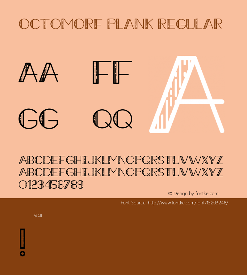 Octomorf Plank Regular Version 1.001;PS 001.001;hotconv 1.0.56;makeotf.lib2.0.21325图片样张