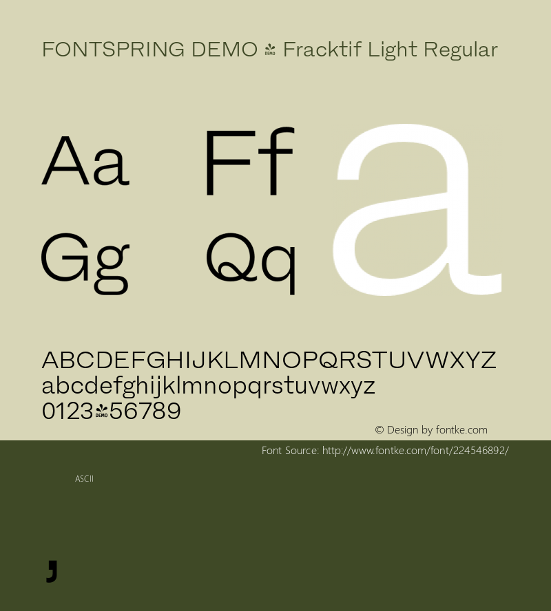 FSP DEMO - Fracktif Light Regular Version 1.000图片样张