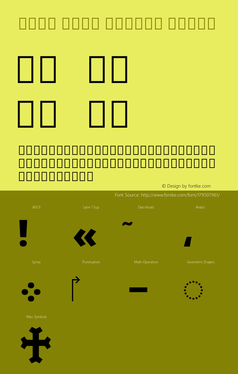 Noto Sans Syriac Black Version 2.000图片样张