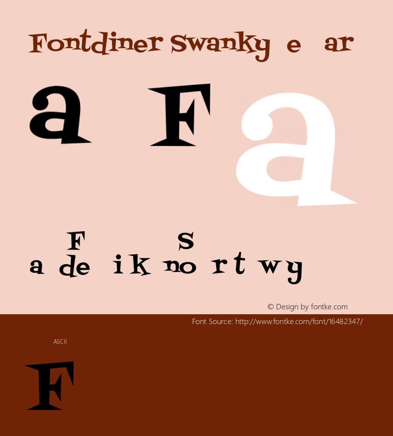 Fontdiner Swanky Regular Version 1.000图片样张