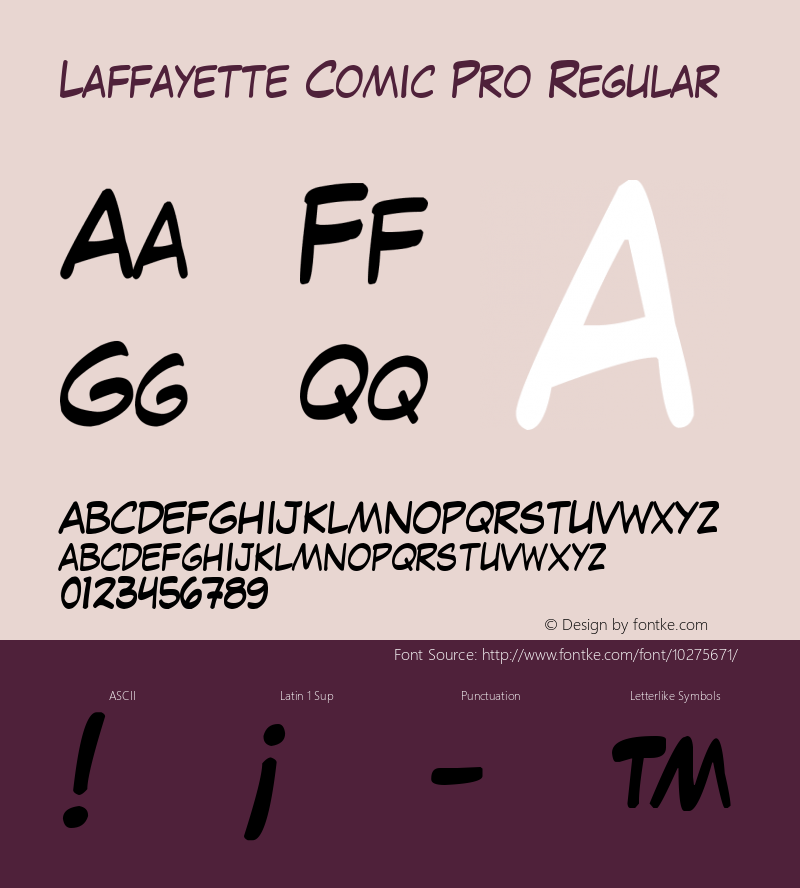 Laffayette Comic Pro Regular v1.00图片样张