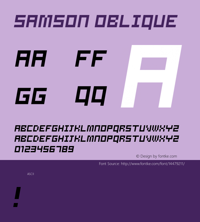 Samson Oblique Version 2.00图片样张