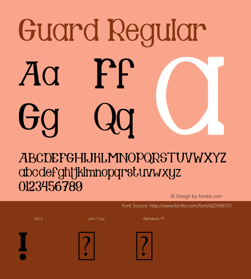 Guard Version 1.00;April 9, 2020;FontCreator 12.0.0.2563 64-bit图片样张