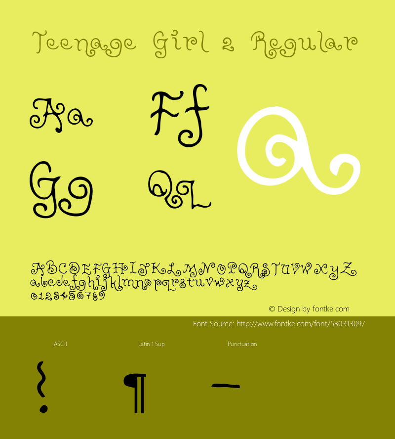 TeenageGirl2 Macromedia Fontographer 4.1 5/31/96 {DfLp-URBC-66E7-7FBL-FXFA}图片样张
